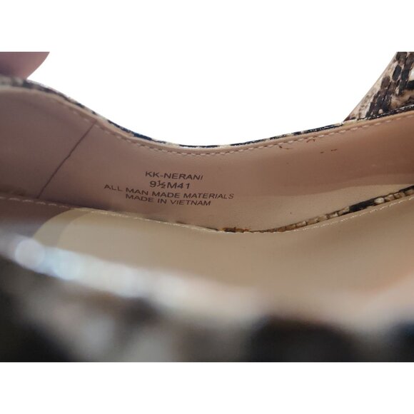 Kelly & Katie Open-Peep-Toe Brown Snakeskin Strappy 3.25" Heels 9.5M - Picture 6 of 8